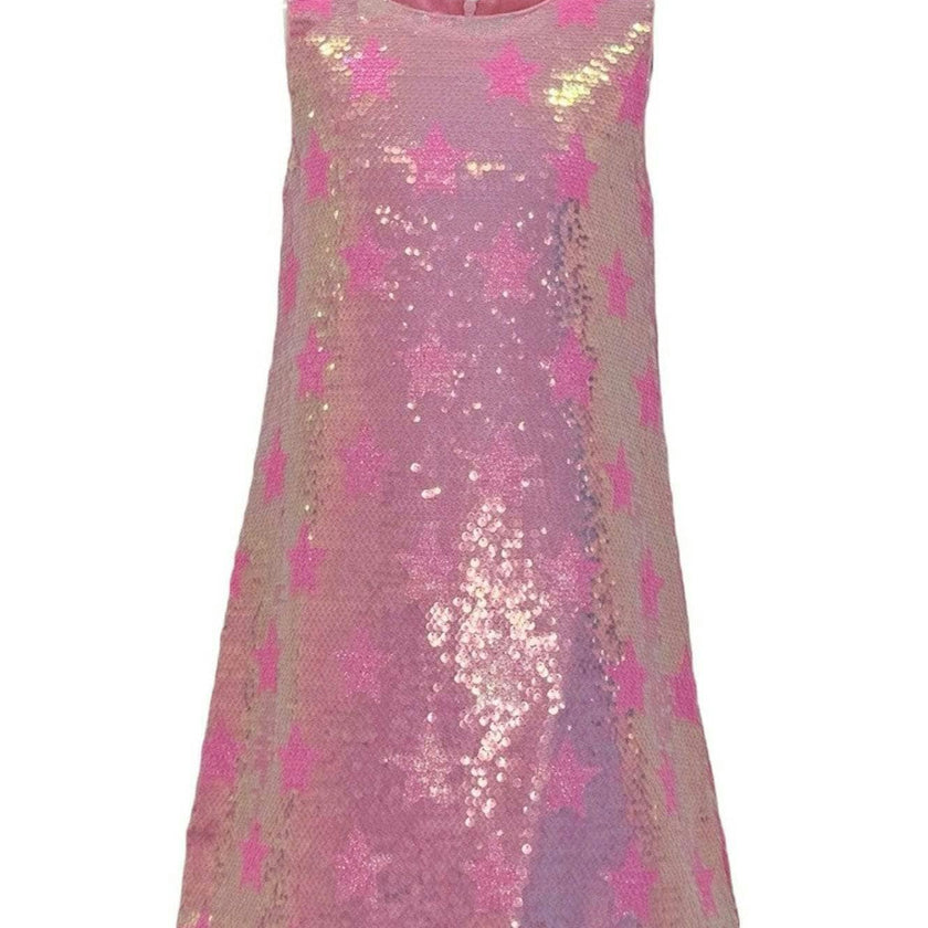 Pink Stars Sequin Dress