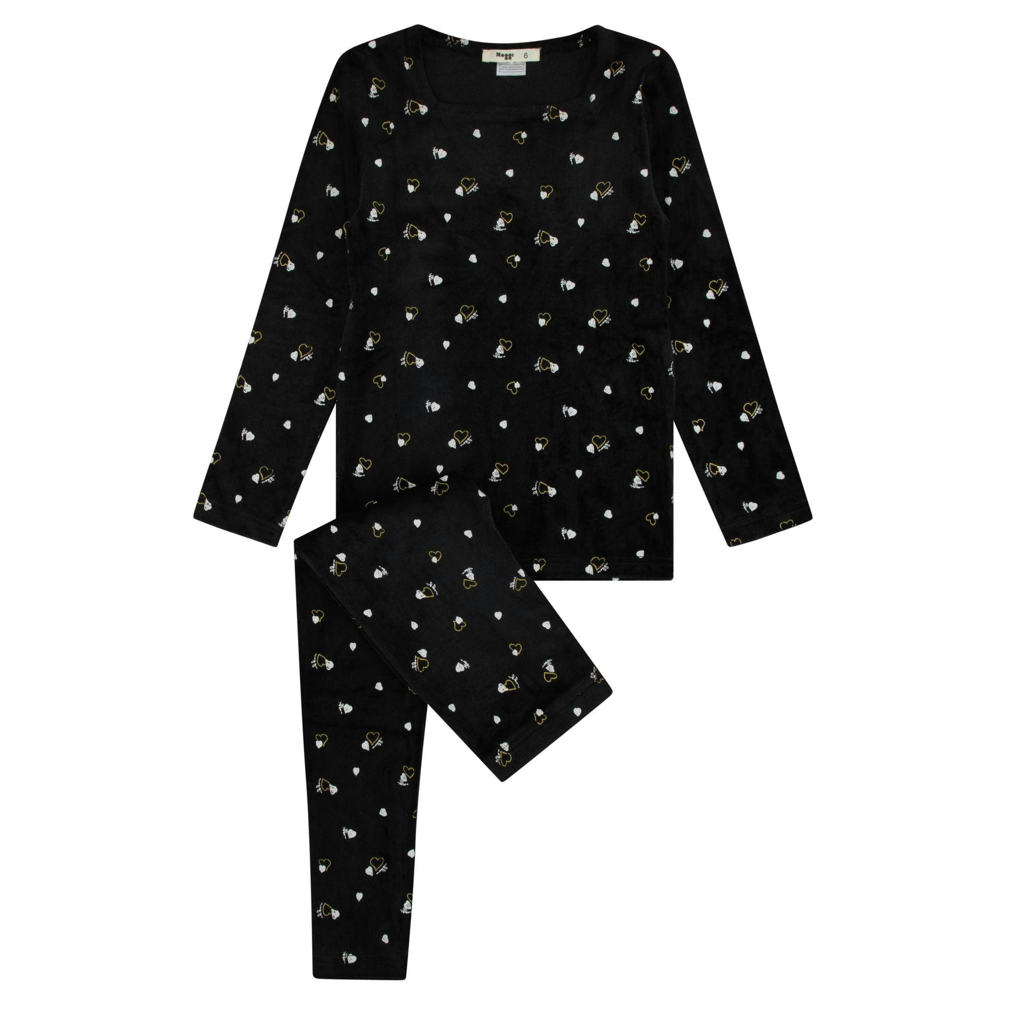 Velour Heart Printed Loungewear Set