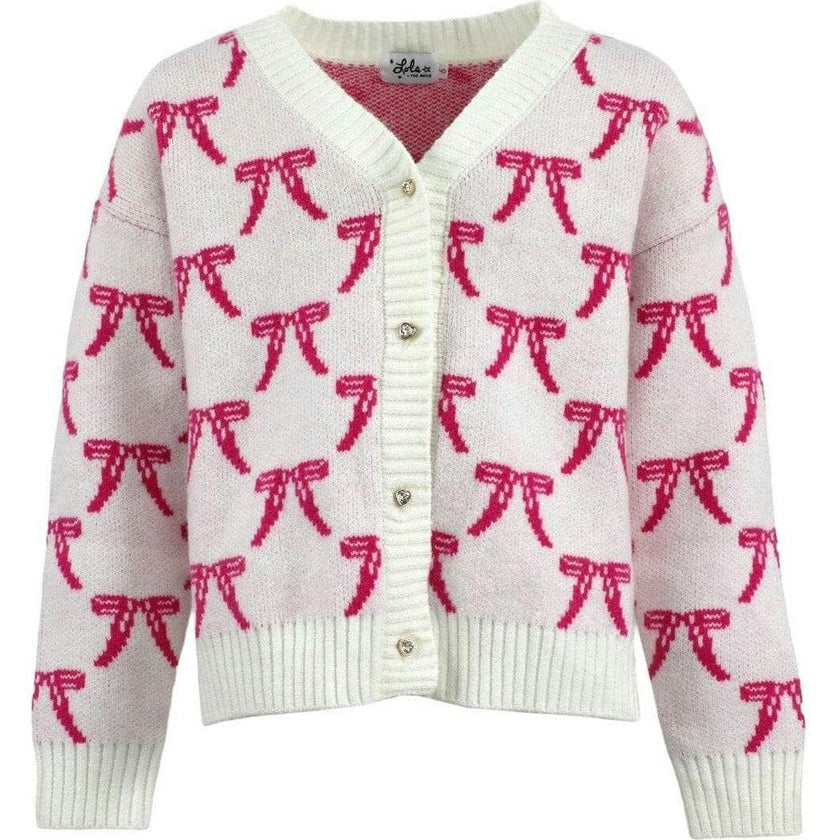 Pretty in Pink Bow Cardigan