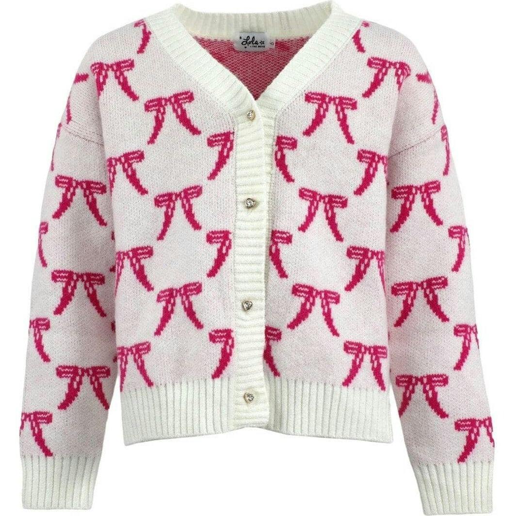 Pretty in Pink Bow Cardigan