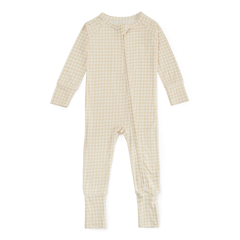 Sandstone Gingham Bamboo Sleeper