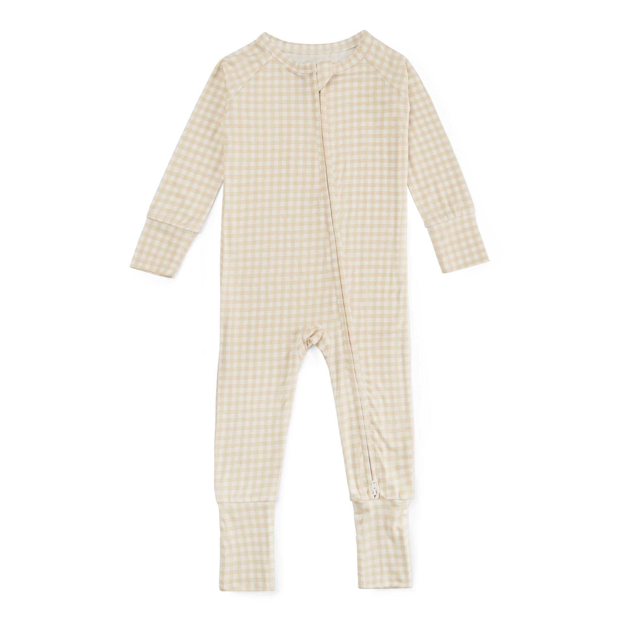 Sandstone Gingham Bamboo Sleeper