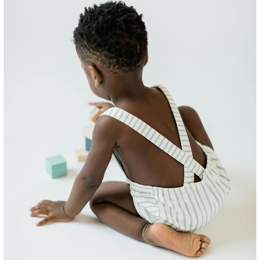 Criss-Cross Overall One-Piece, Green