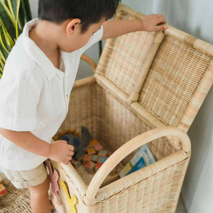 Handcrafted - Anais Toy Trunk - Rattan Wicker