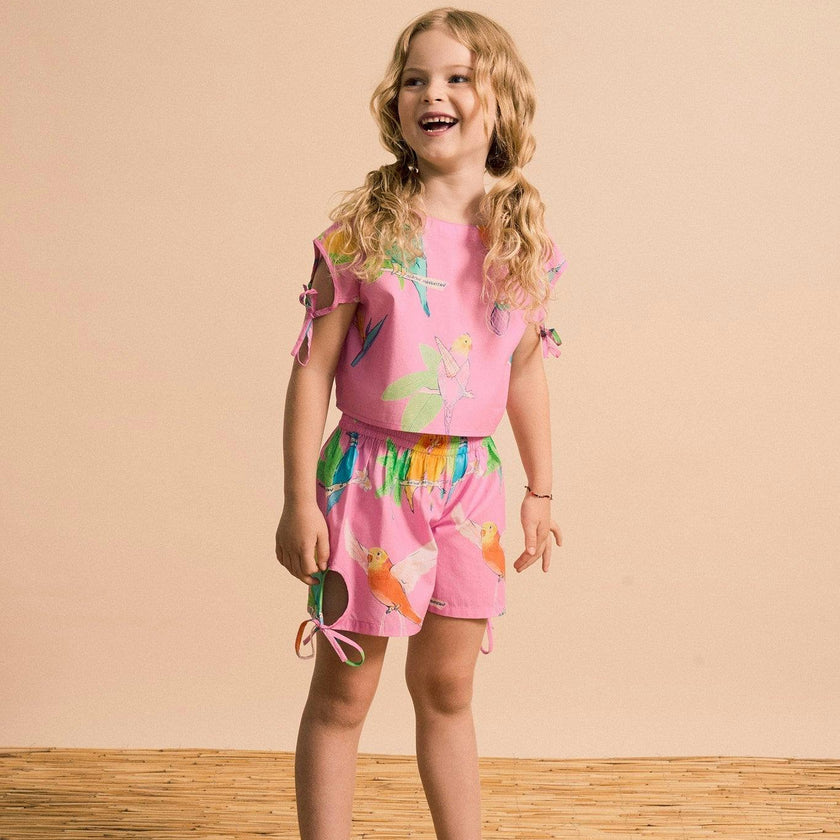 BIRDS SHORTS PINK