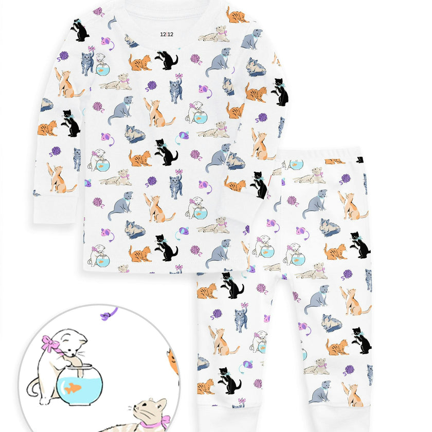 The Organic Long Sleeve Pajama Set [Cat Nap]