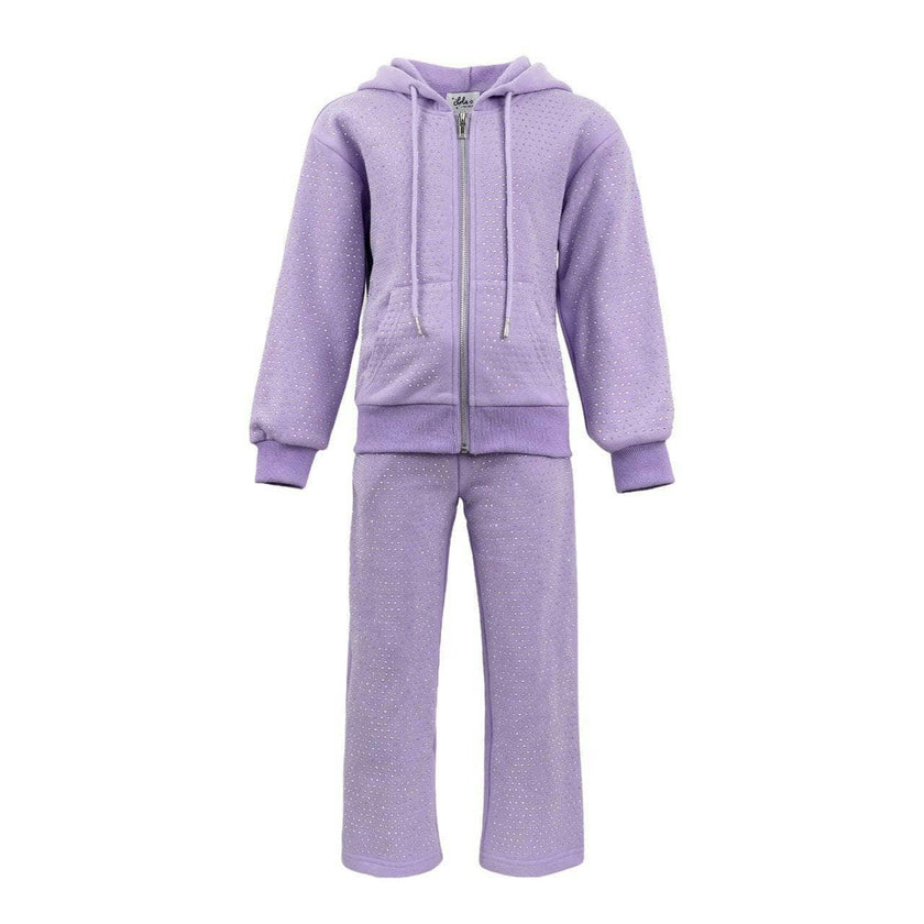 Lavender Crystal Hoodie Set – Teen/Women