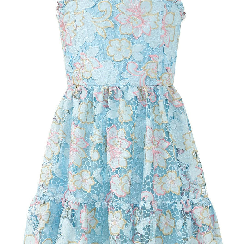 Lilia Embroidered Mini Dress