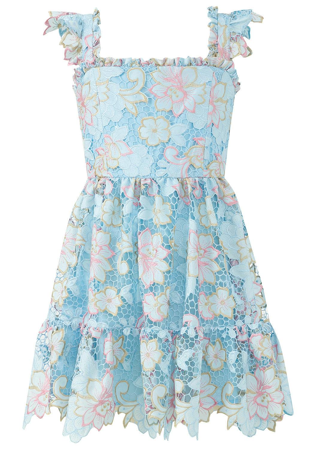Lilia Embroidered Mini Dress