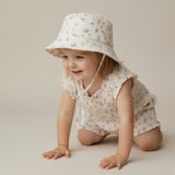 Organic Bucket Sun Hat - Blush Floral
