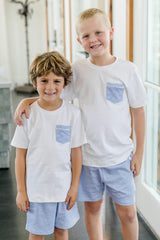 Charles Boys' Short Set - Blue Stripes