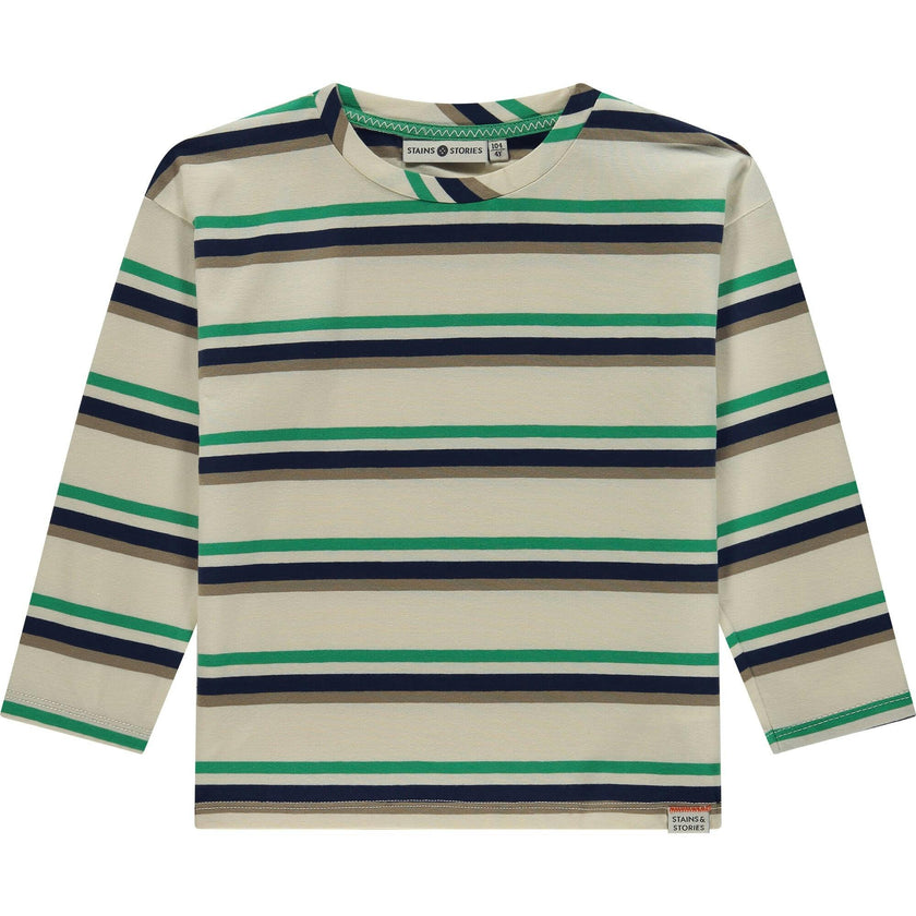 Multi-Stripe Long Sleeve T-Shirt