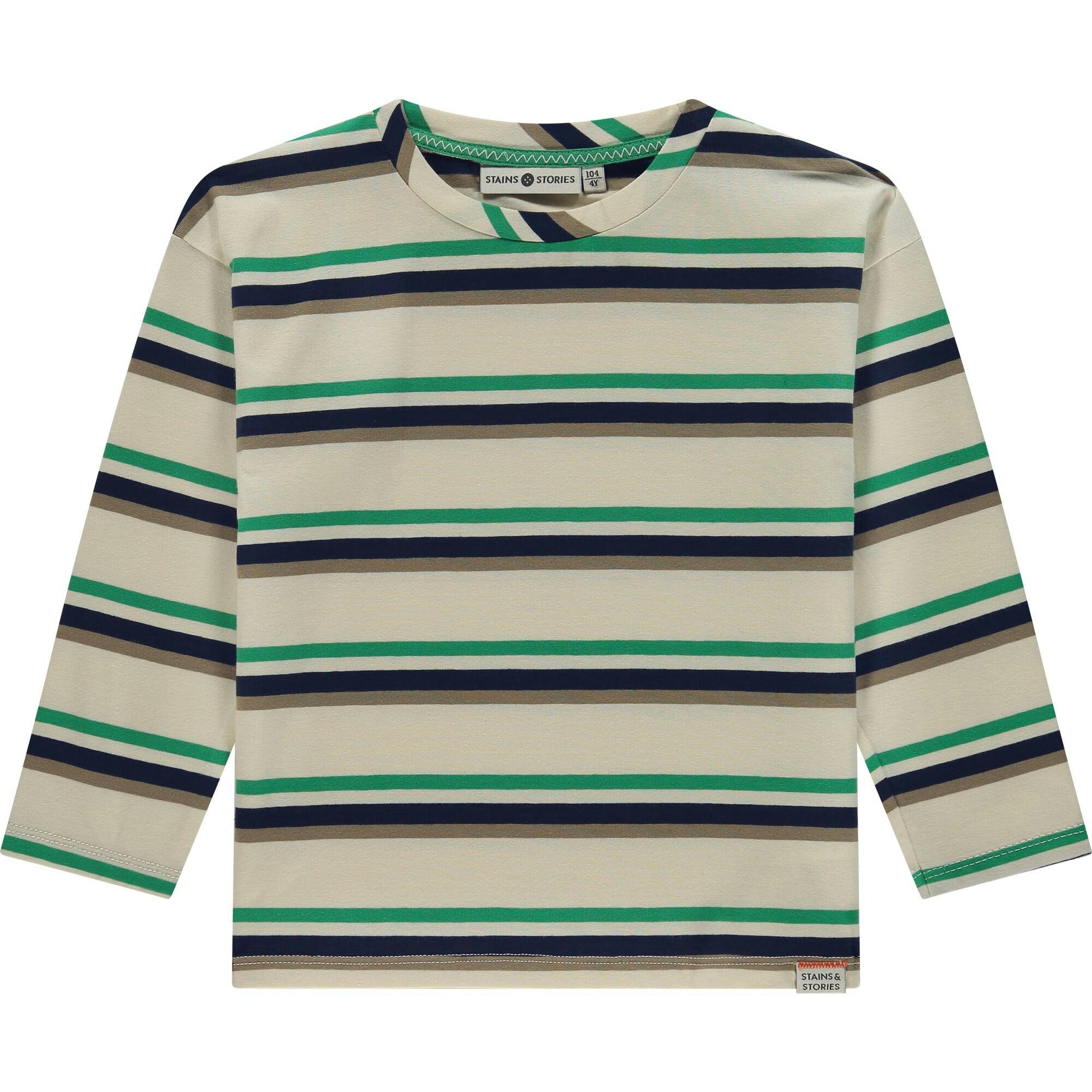 Multi-Stripe Long Sleeve T-Shirt