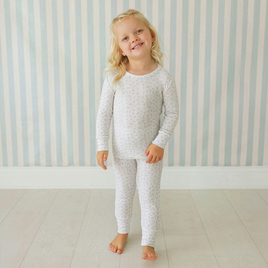 Andina Cream Pointelle Pajama Set