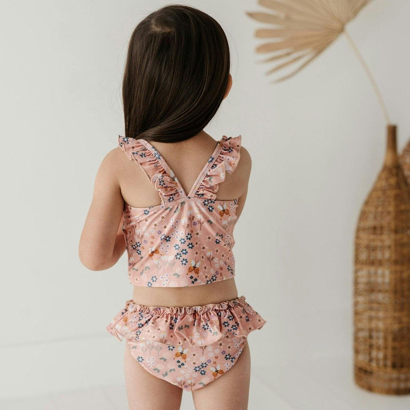 Girl's Two-Piece Tankini Swimsuit Burlwood
