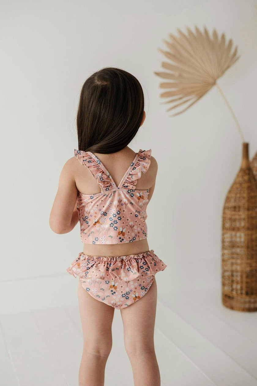 Girl's Two-Piece Tankini Swimsuit Burlwood