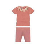 Scalloped Collar Two Piece Set