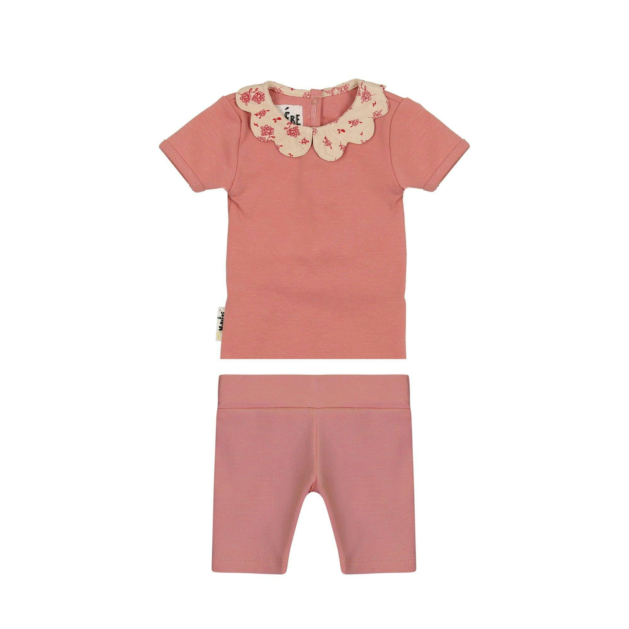 Scalloped Collar Two Piece Set