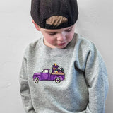 Mardi Gras Truck Patch Sweatshirt - Gray