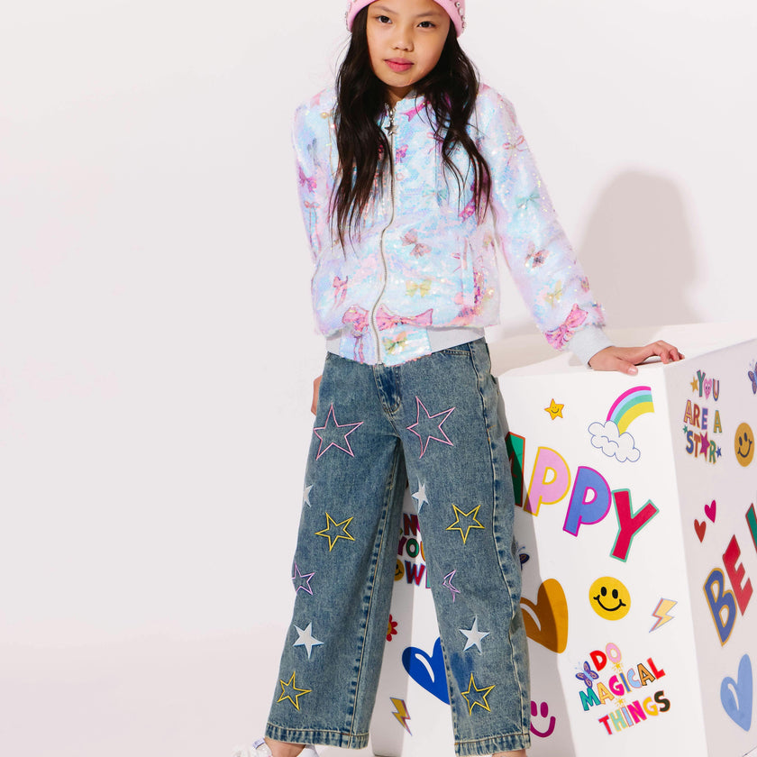Sequin Bow Bomber