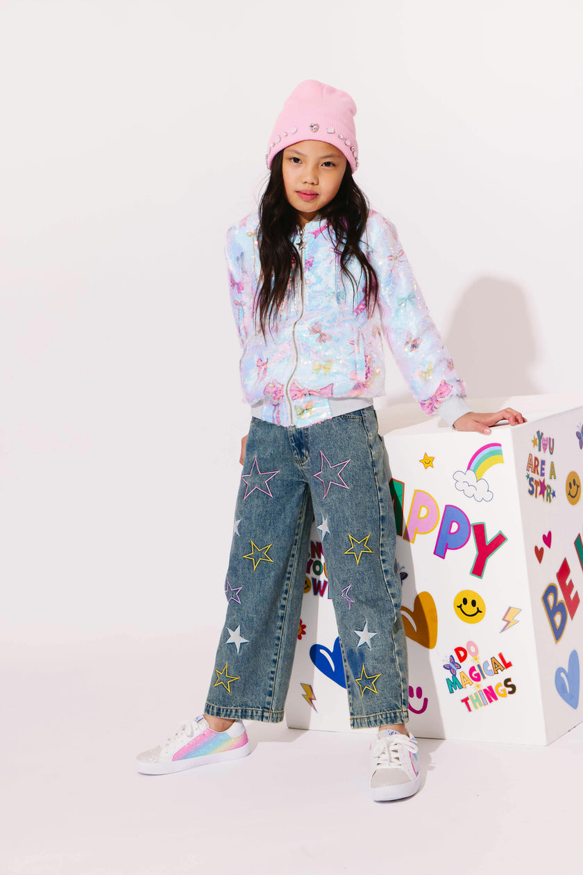 Sequin Bow Bomber
