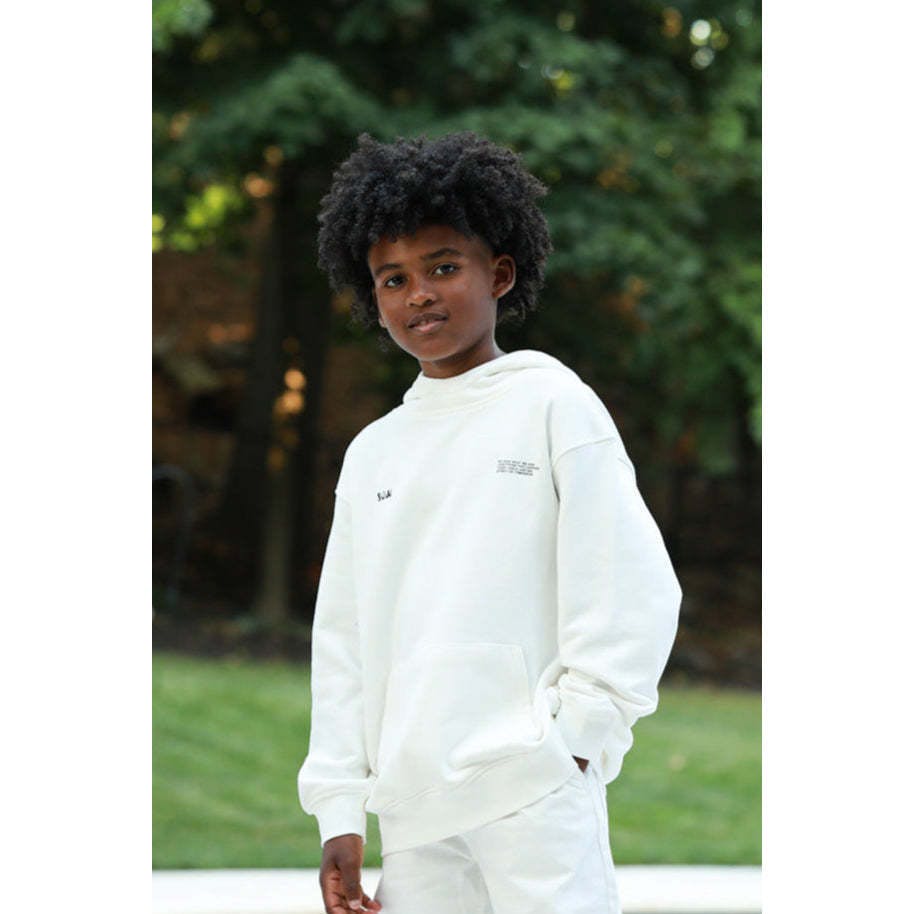 Relaxed Cotton Hoodie With Print