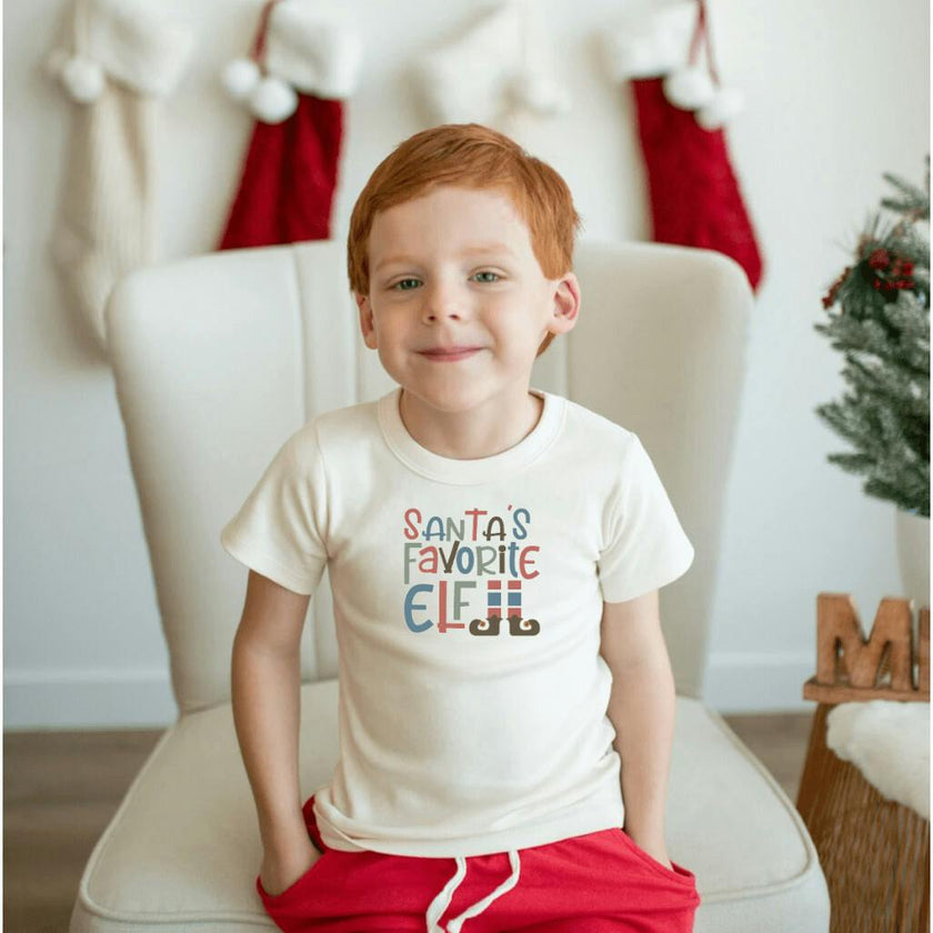 graphic tee | santas favorite elf