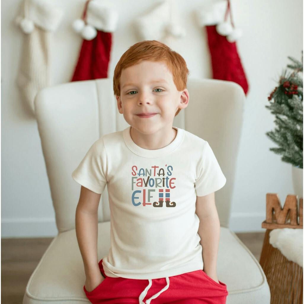 graphic tee | santas favorite elf