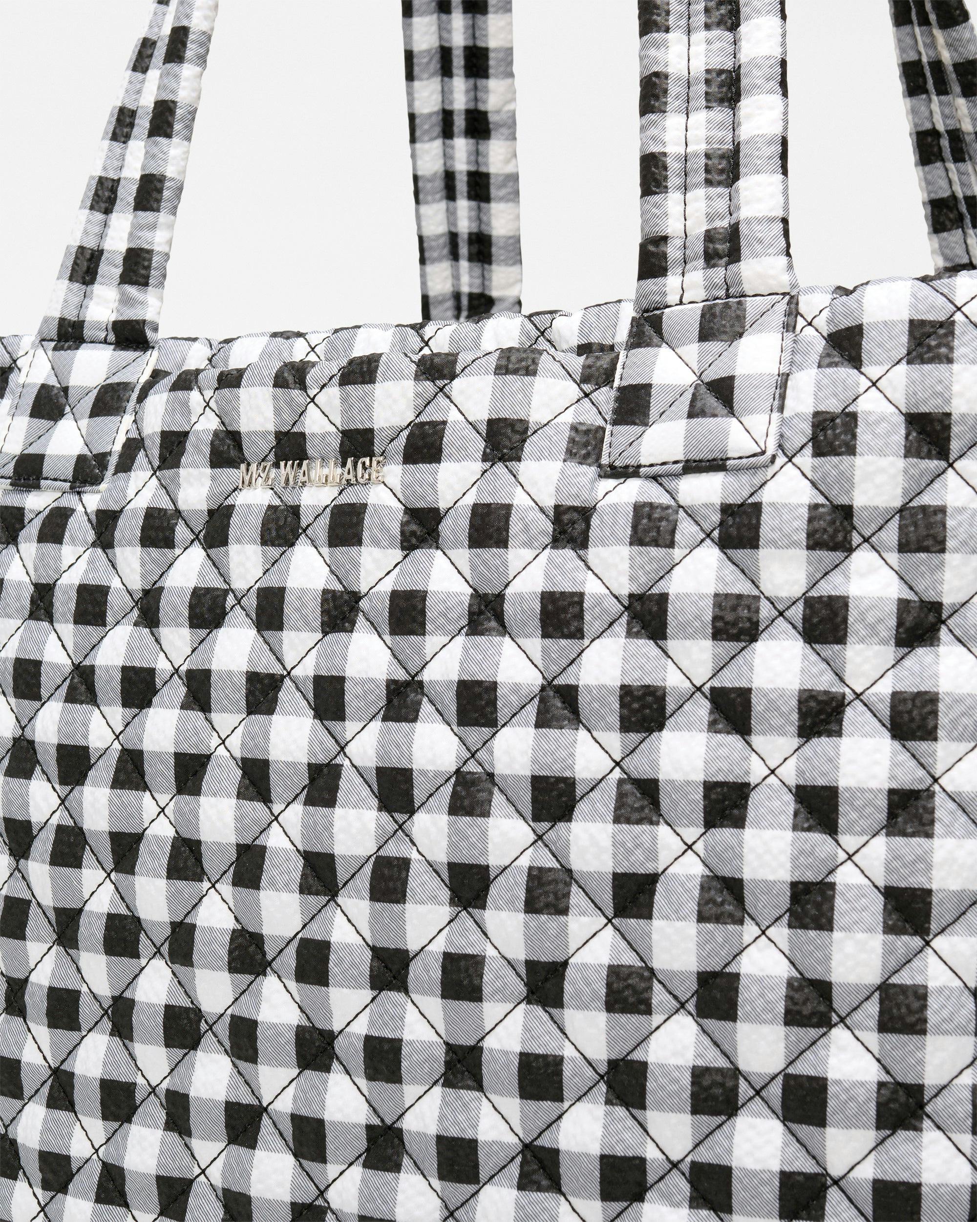 Black/White Gingham Large Metro Tote Deluxe – Maisonette