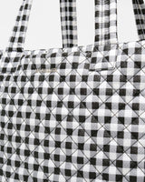 Black/White Gingham Large Metro Tote Deluxe