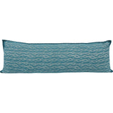 Artisan Hand Loomed Cotton Lumbar Pillow - Blue Ocean - 16"x48"