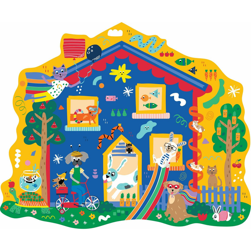 Pets 80pc "Pet House" Shaped Jigsaw with Shaped Box