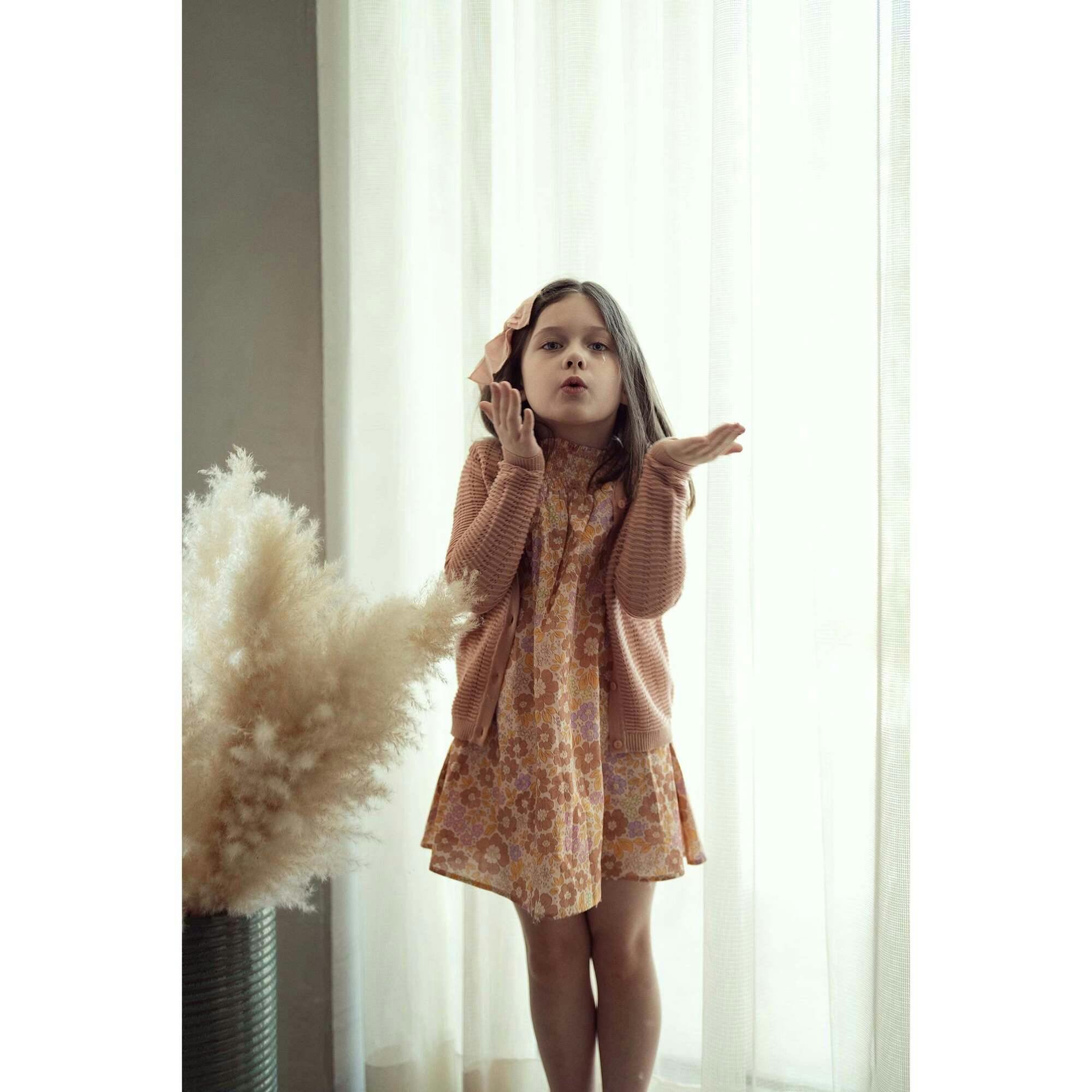 Floral Print Woven Dress Pink