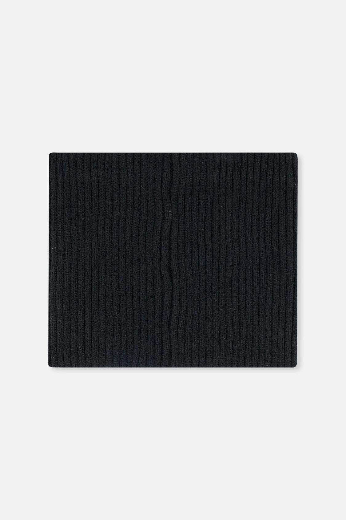 Baby Ribbed Knit Neckwarmer Black