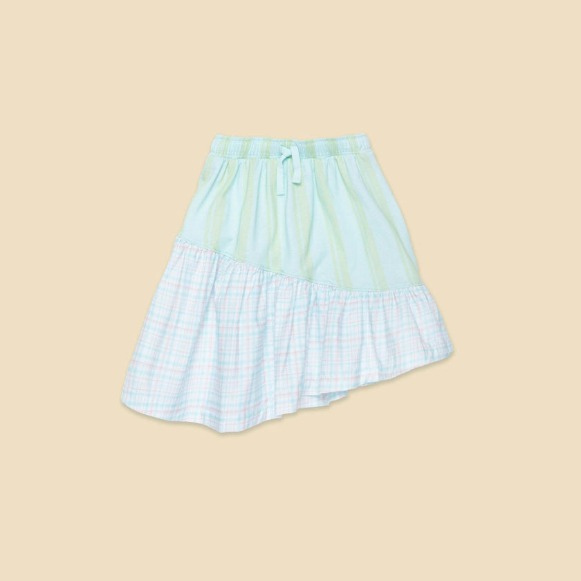 Organic Soccer Skirt in Pistachio Stripe