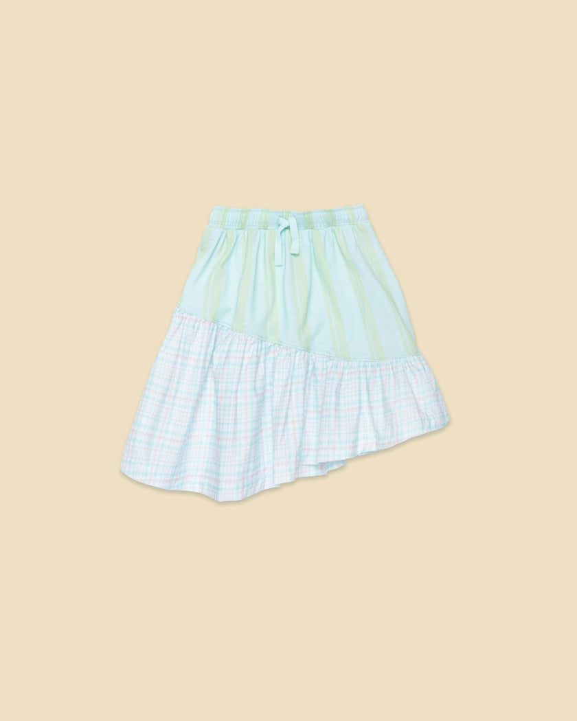 Organic Soccer Skirt in Pistachio Stripe