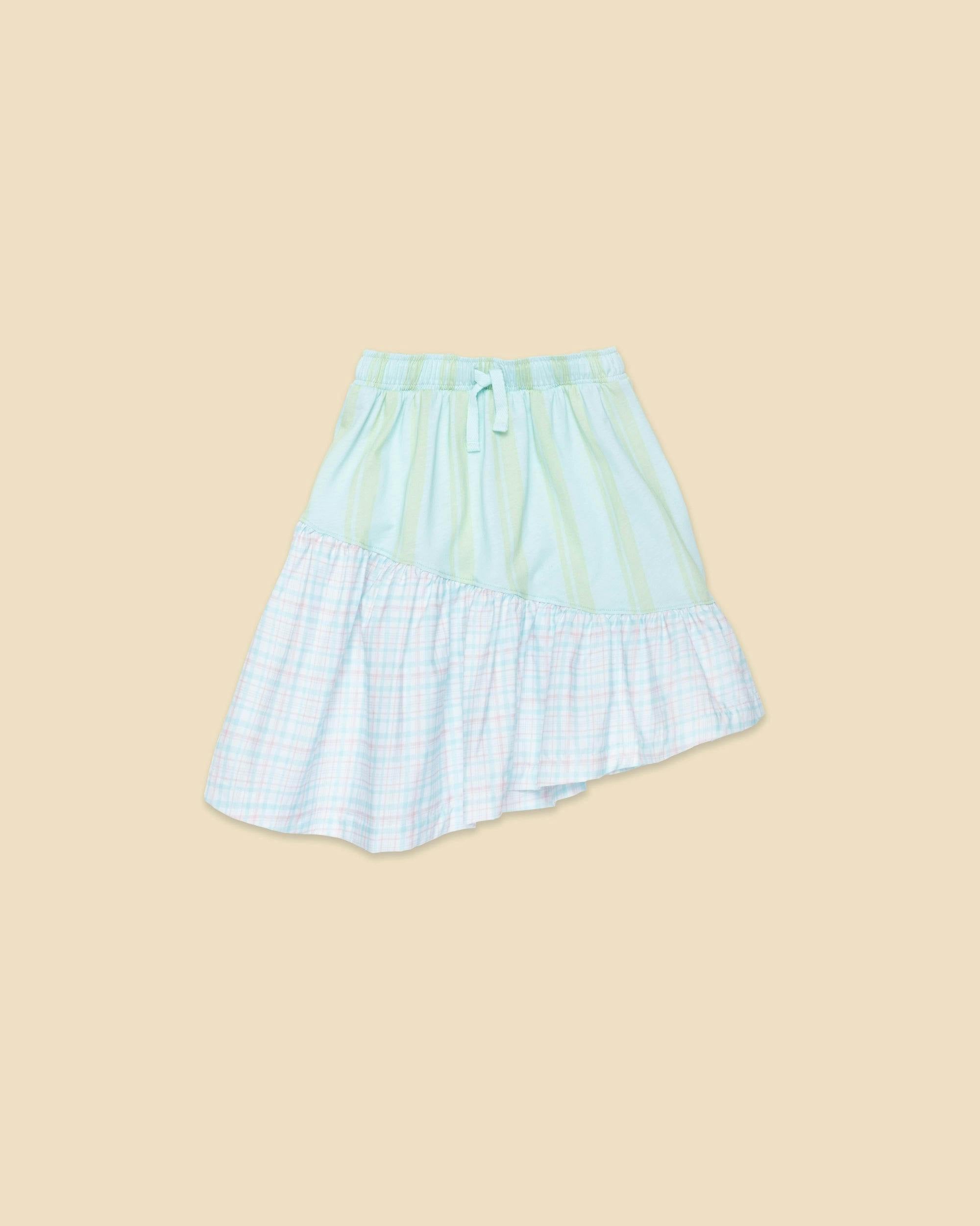 Organic Soccer Skirt in Pistachio Stripe