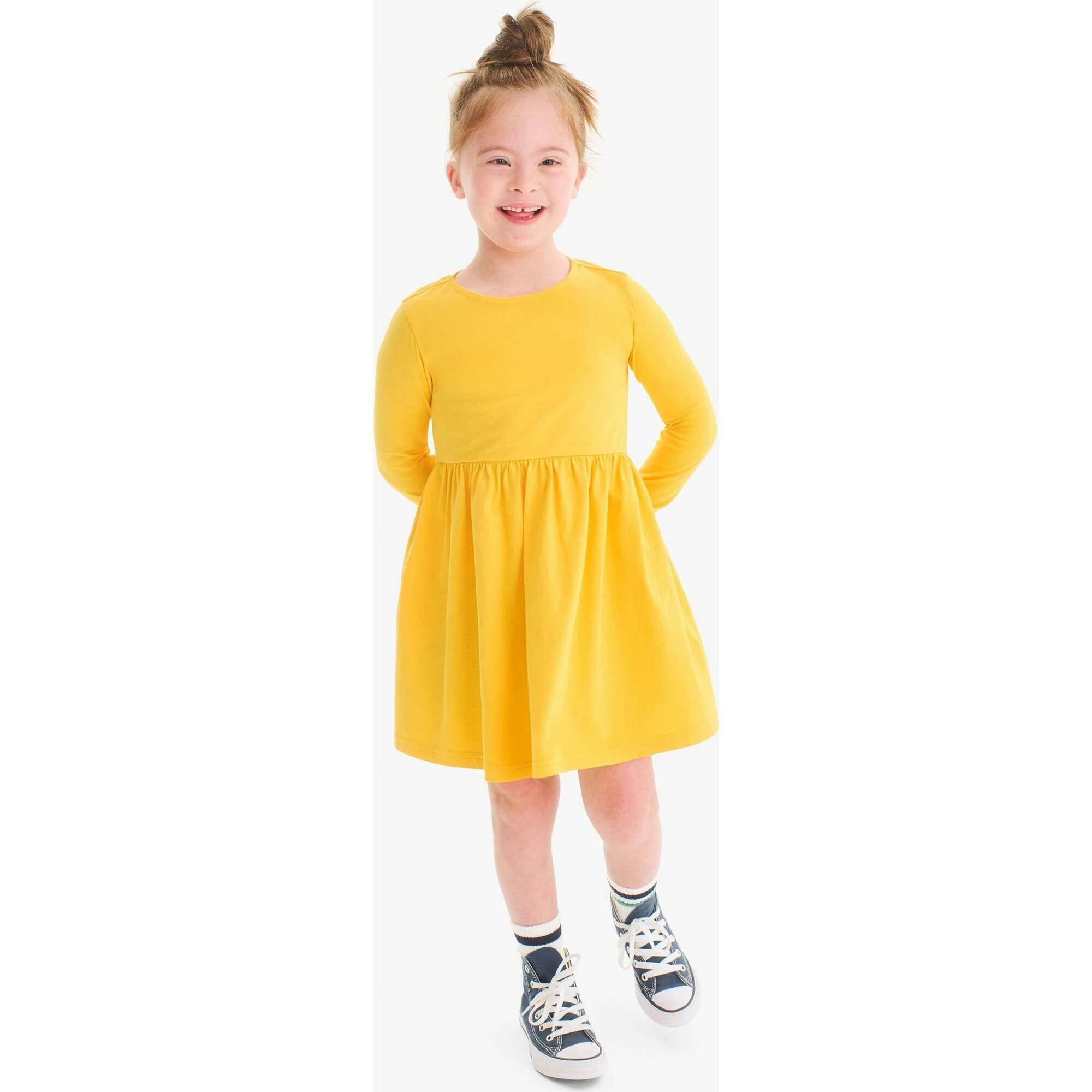 Kids long sleeve perfect pocket dress