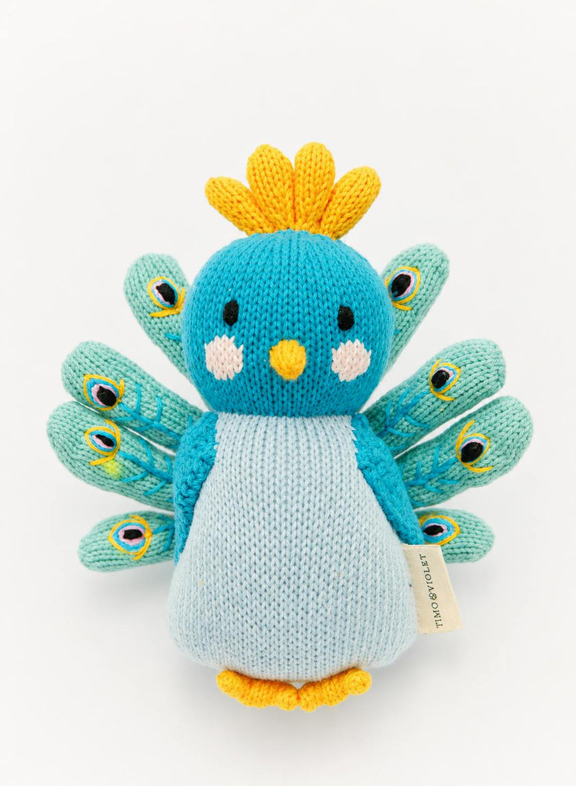Tuckling Gift Set with Baby Bib, Violet the Peacock and Wonder Blanket