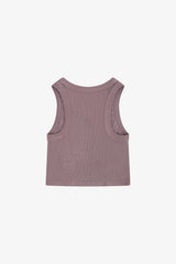 Rayon Rib Shirred Sleeveless Tank
