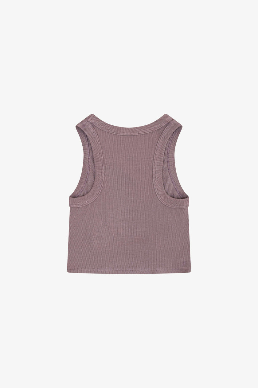 Rayon Rib Shirred Sleeveless Tank