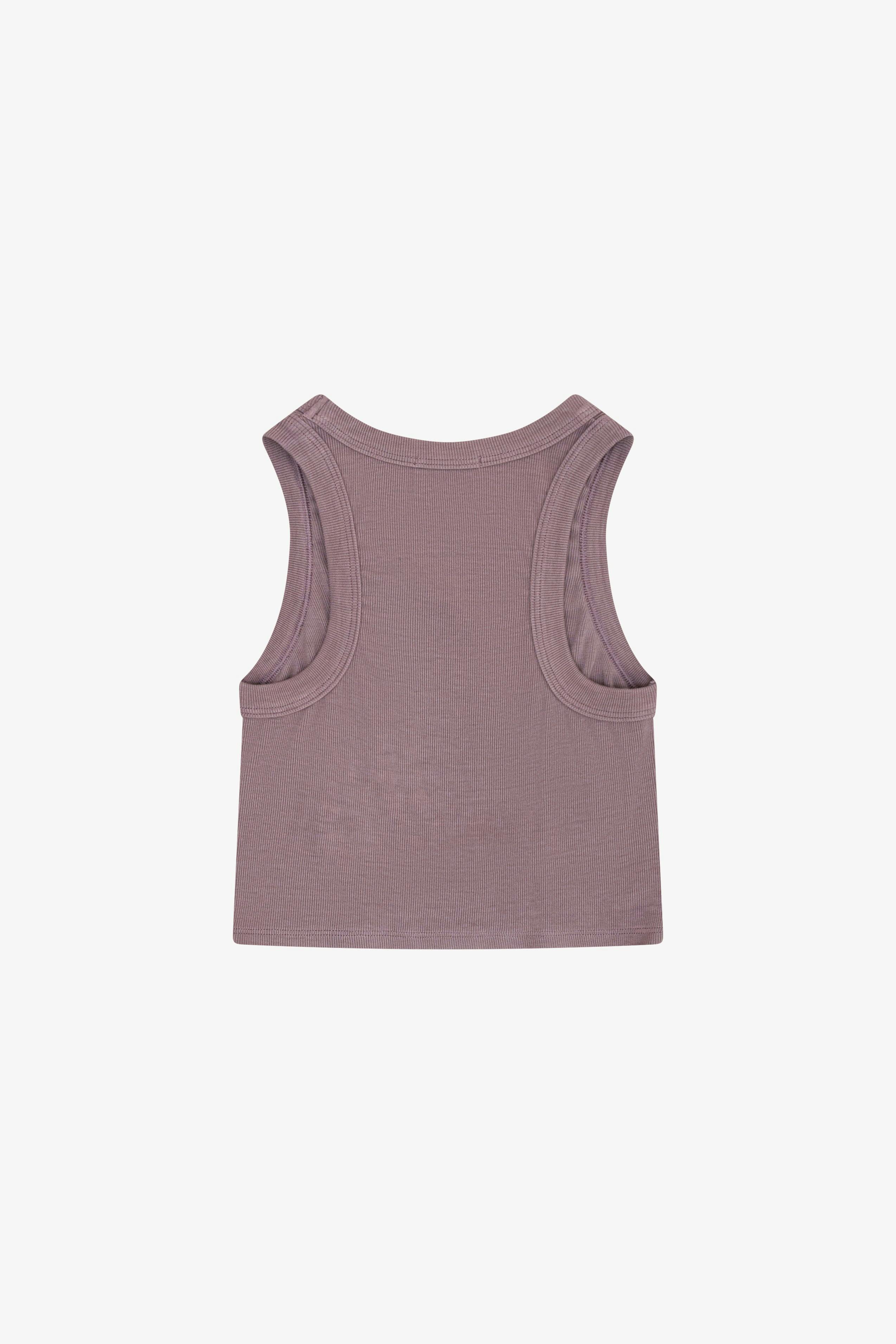 Rayon Rib Shirred Sleeveless Tank