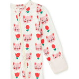 Footed Baby Romper, Pink