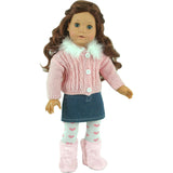 18" Doll Fur Trim Chenille Sweater