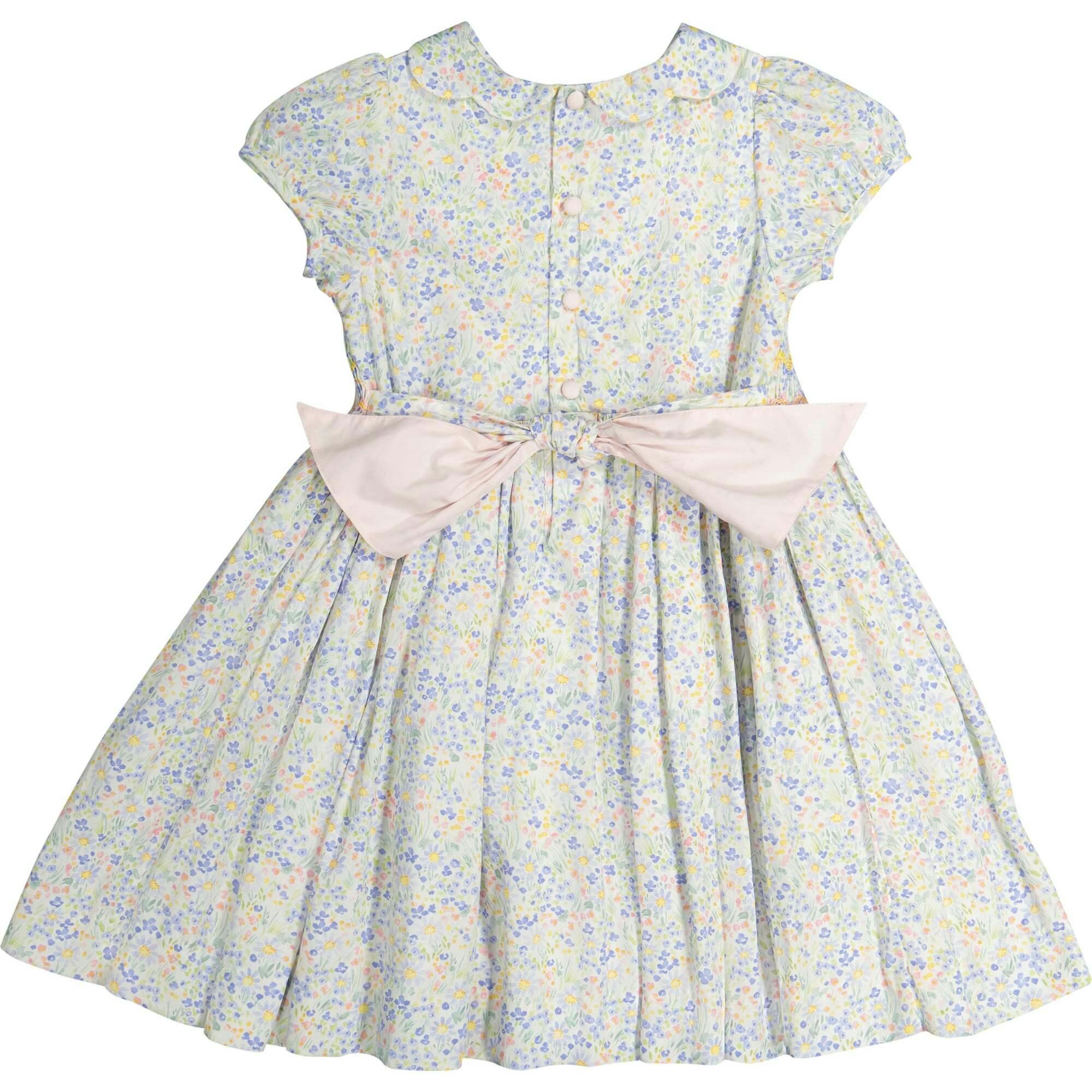 Ondine Blue Floral Smocked Dress