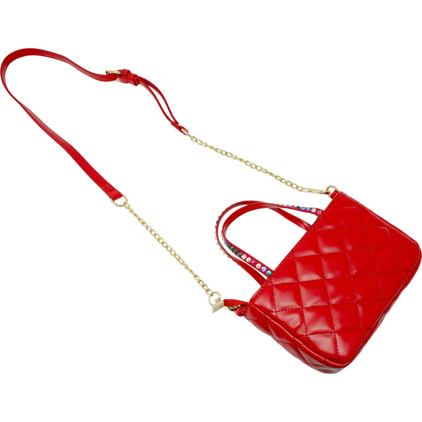 Quilted Rhinestone Tote Bag