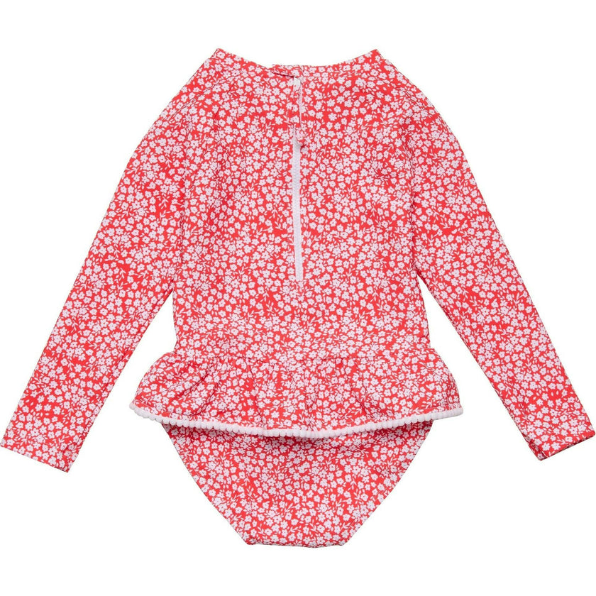 Ditsy Bloom Skirt Surf Suit