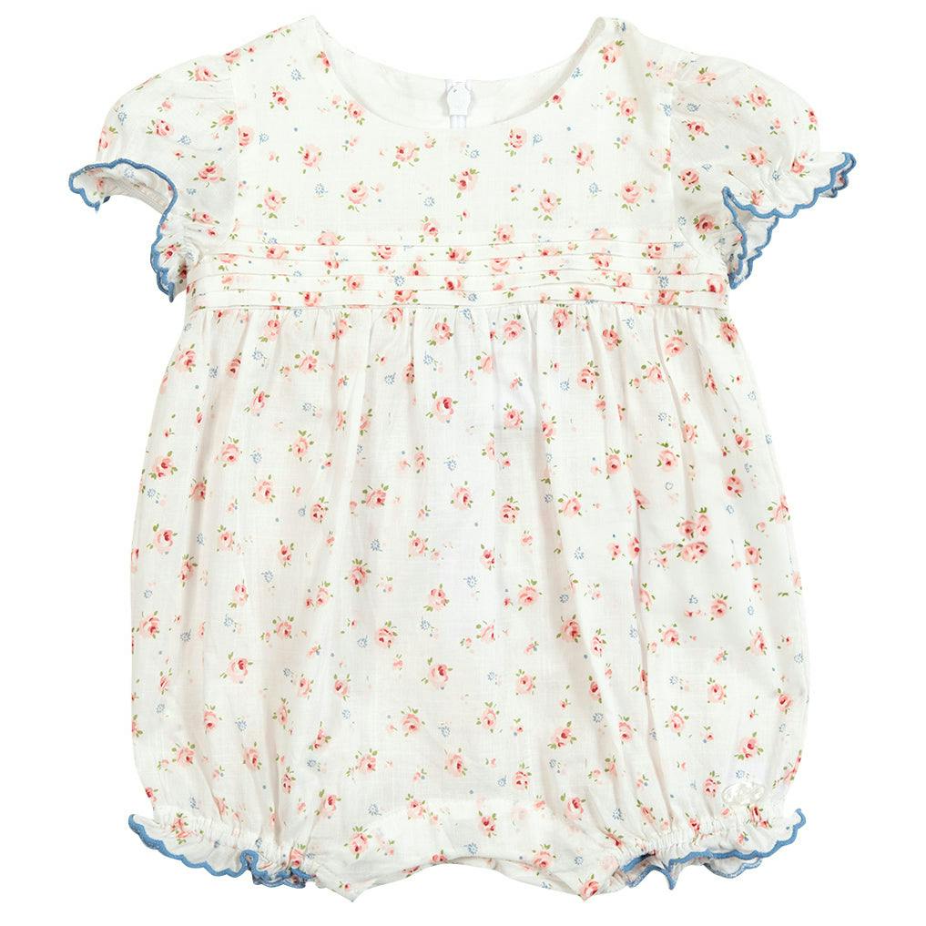 TARTINE ET CHOCOLAT Floral Romper - Nacre