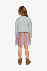 Poodle Sweater Pale Turquoise And Lilac