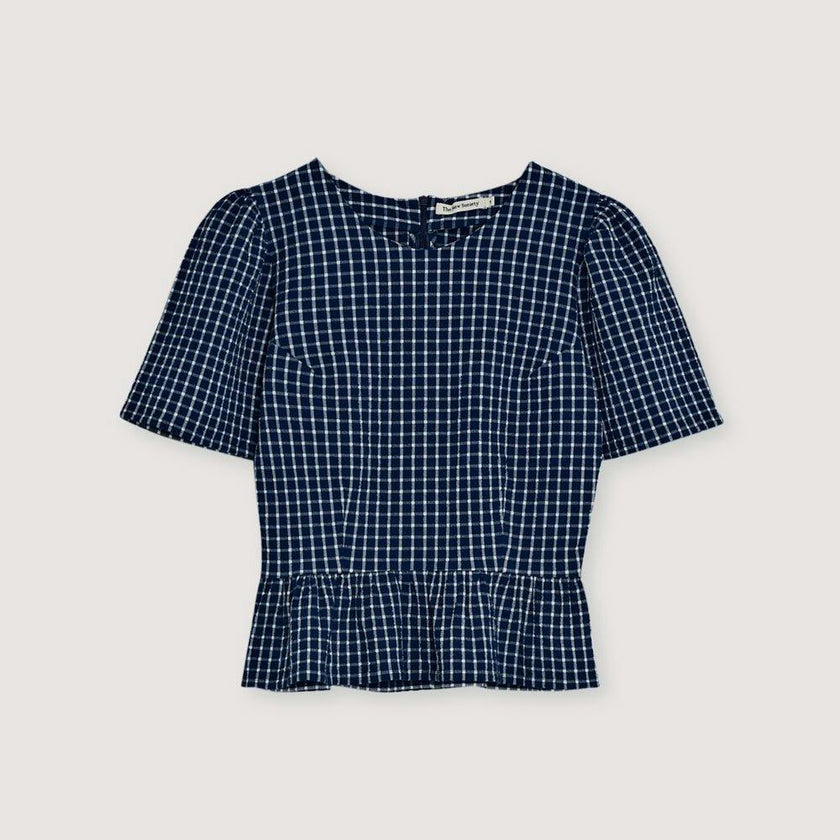Jasmine Woman Top Summer Midnight Checks